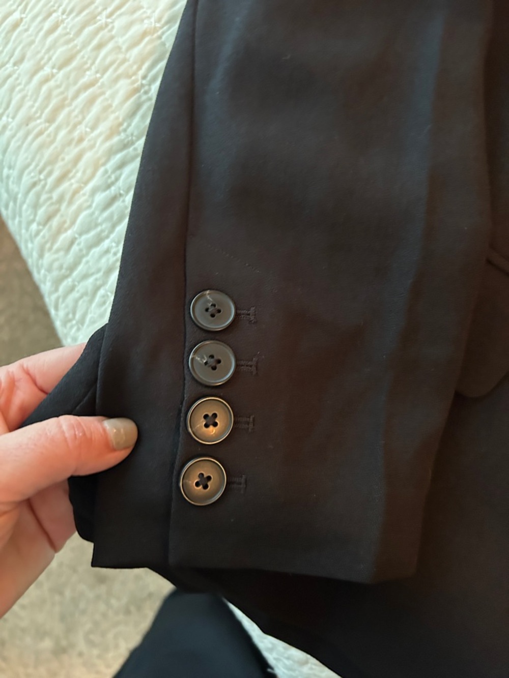 SPANX Black Single-Button Women's Blazer - Picture 3 of 6